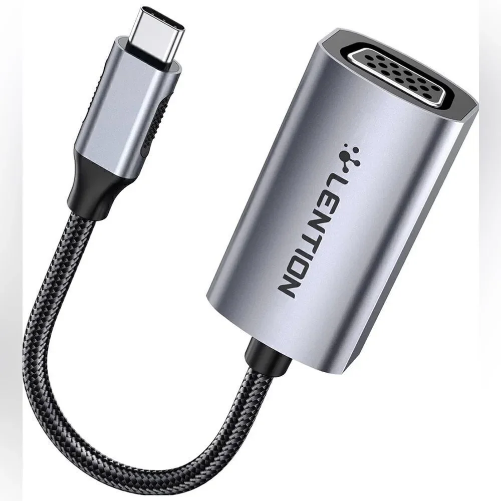USB C to VGA Adapter,Type C to VGA Monitor Converter Compatible NIB